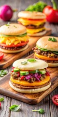 Arepas de Queso y Carne Fresca Coloridas Venezuela Tradicional