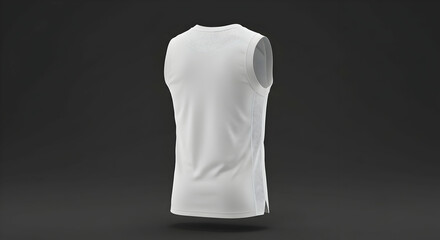 Blank White Sleeveless Shirt Mens Athletic Tank Top Mockup Template Design