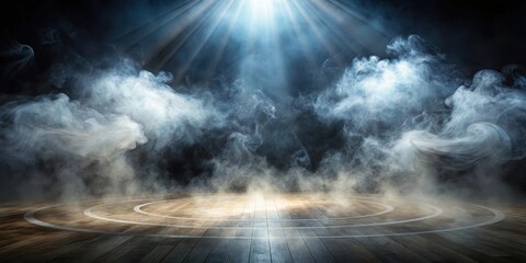 Dance of Fog and Light on Floor