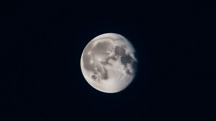 moon in the sky on black isolated background 