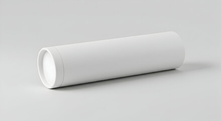 Blank White Cardboard Tube Packaging Mockup Perfect for your Branding Design Minimalist Product Presentation