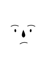 vector illustration of a face