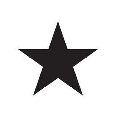 Solid Black Star Icon &ndash; Classic 5-Point Vector Symbol for Ratings and Designs

