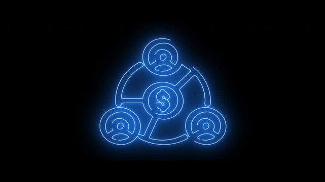 Finance and Profit Sharing Diagram Icon