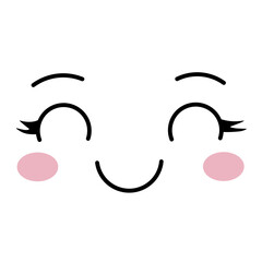 kawai face vector