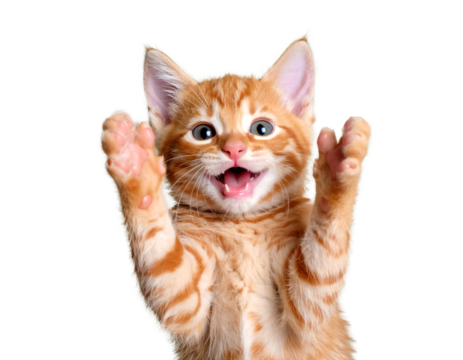 cat kitty cute smiling isolated on transparent png 