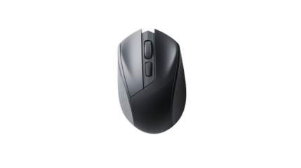 Efficient computer mouse setup home office tech equipment indoor top-down view productivity enhancement