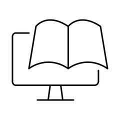 Monitor Line Editable Stroke Icon. PC, Computer Functions, Settings, Technology, Security, Shopping, Wallet, Marketing, Promotion, Communication Vector Illustration.