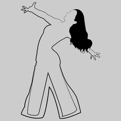 silhouette of a girl