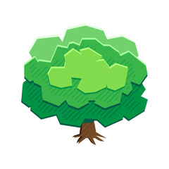 green tree icon vector graphics