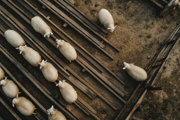Pixel Perfect Picture of High Angle View of Sheep in Pen