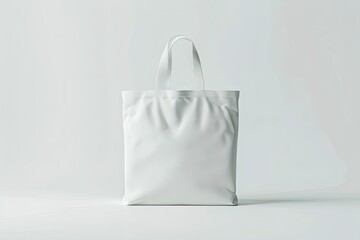 High Definition Image of White Tote Bag Mockup on White Background