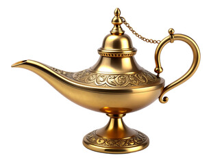 High-Quality 3D Render of Classic Genie Lamp