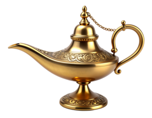 High-Quality 3D Render of Classic Genie Lamp