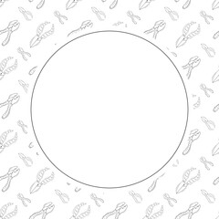 construction frame. doodle construction tool circle frame. hand drawn construction frame background. construction tool background
