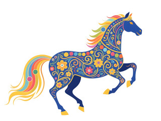 Papercut style illustration for Year of the Horse Festival