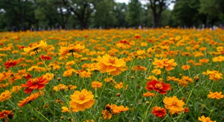 Obraz premium Colorful flower field