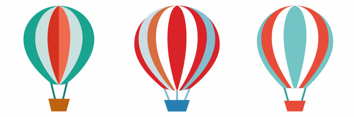 hot air balloon clipart icon design