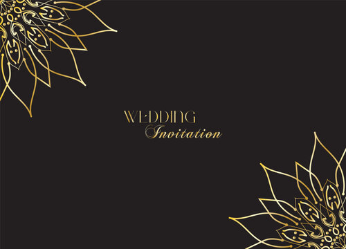 The Gold Mandala Wedding Iinvitation Card