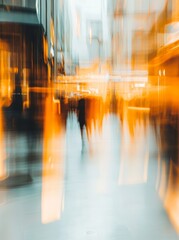Obraz premium Blurred Motion in Urban Setting