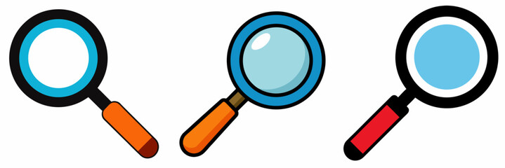 magnifying glass clipart icon design