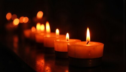 Enchanted forest with glowing fireflies at night in lush greenery  