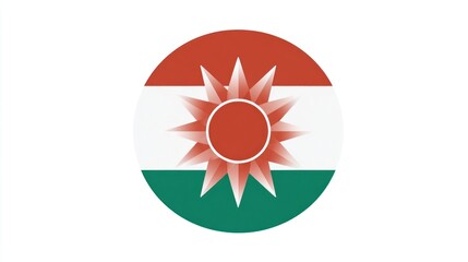 National flag icon in circular format