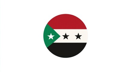 National flag icon in circular format