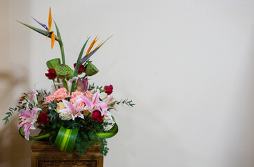 Flowers arrangement background