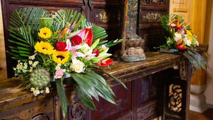 Flowers arrangement background