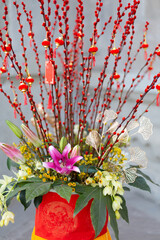 Flowers arrangement background