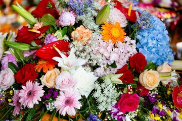 Flowers arrangement background