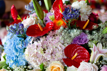 Flowers arrangement background