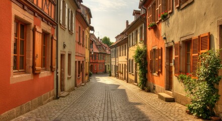 Fototapeta premium Quaint European alleyway (1)