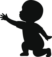 Vector illustration of a cute baby