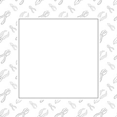 construction frame. doodle construction tool square frame. hand drawn construction frame background. construction tool background