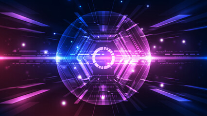 Abstract technology background. Vector illustration. Futuristic concept for your design