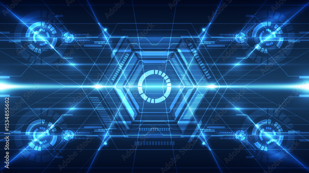 Aufkleber abstract technology background. futuristic user interface. vector illustration for your design
