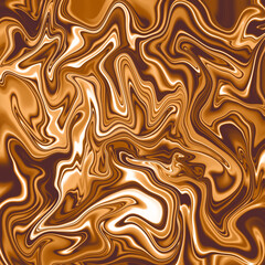 Abstract Fluid Art in Brown and Gold Tones