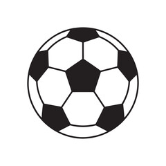 Soccer Ball Silhouette Icon | Classic Football Vector