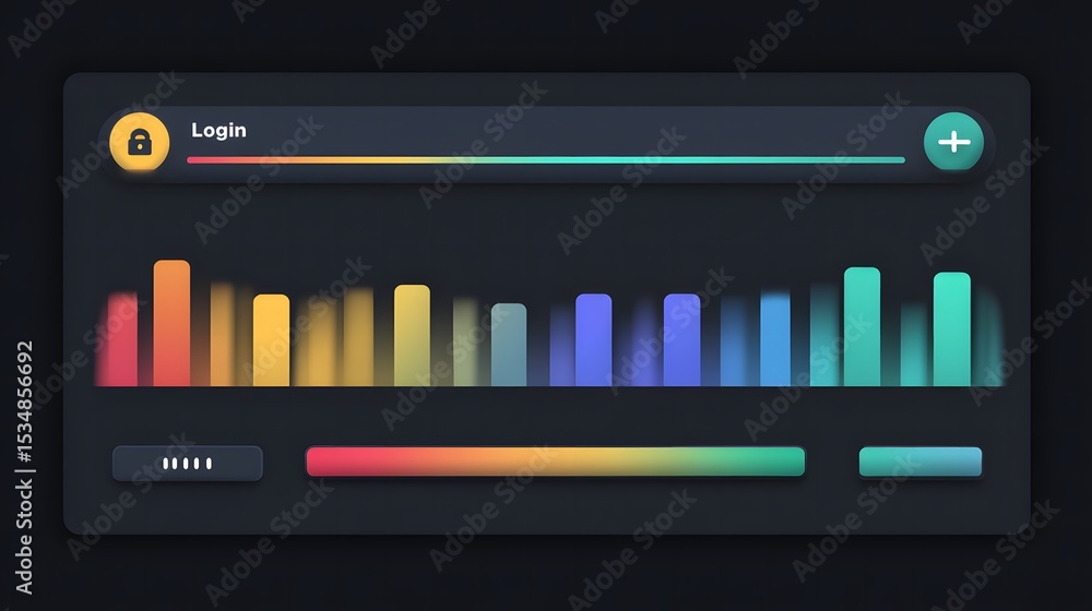 Poster dual bar charts presenting comparative data analysis for effective visualization of information tren