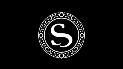 Naklejka premium Sas abstract circle letter logo