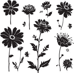 Flower Silhouette Icon vector graphic design