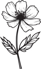 Flower Silhouette Icon vector graphic design