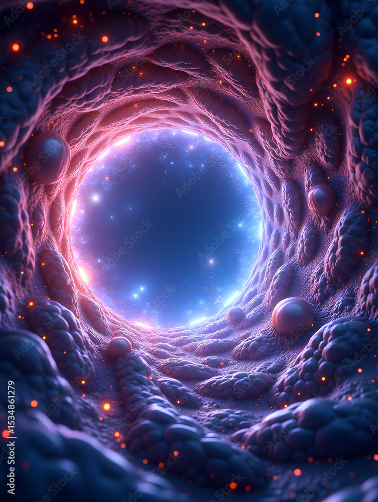 Poster abstract light three-dimensional luminous particles technology sense kv main visual background