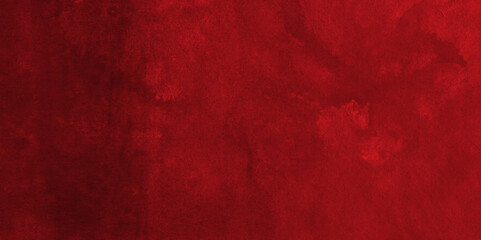 Dark abstract background with red grunge effect background. red velvet grunge texture fantasy smooth watercolor painted art design. Dark elegant red  shades aquarelle paint