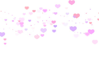 hearts bokeh splashing transparent background