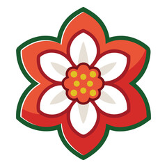  a strawberry flower icon with five white petals an