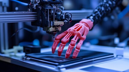 3d printing robotic arm in action.