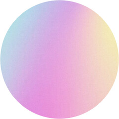 Hologram colorful gradient circle sticker